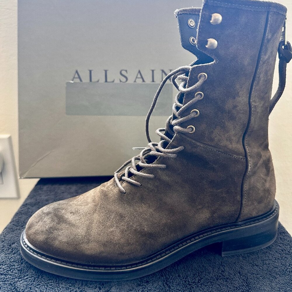 AllSaints Misty Suede Lace Up Boots